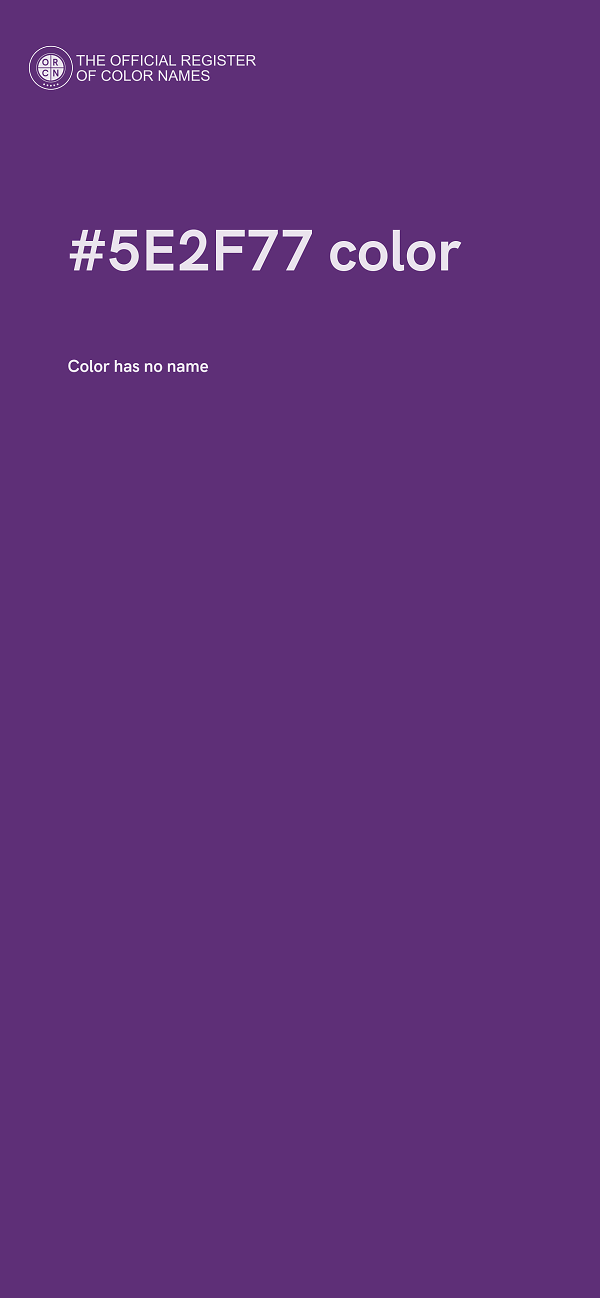#5E2F77 color image