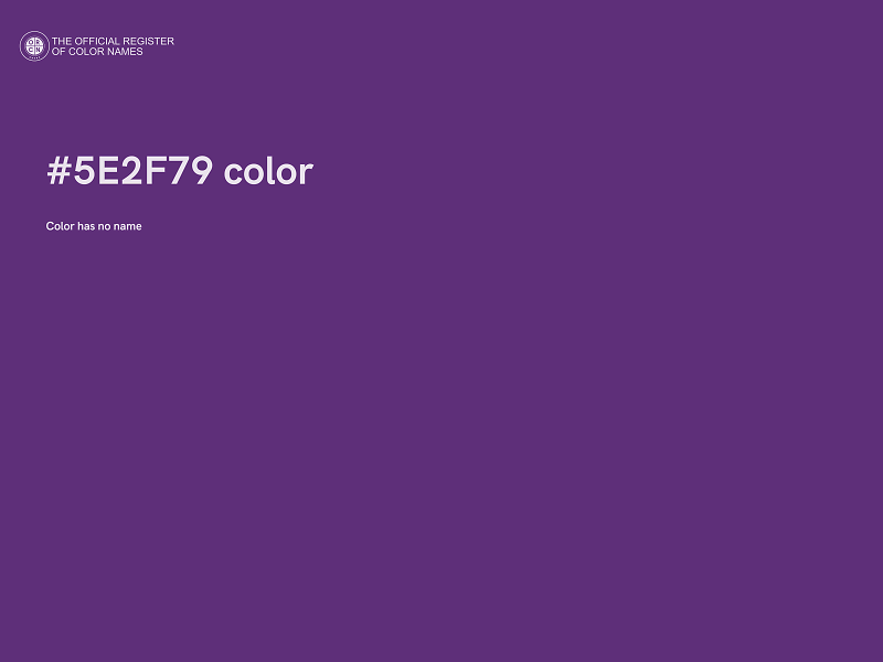 #5E2F79 color image