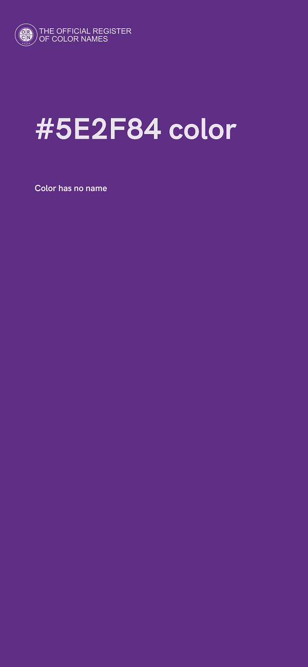 #5E2F84 color image