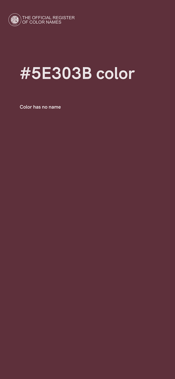 #5E303B color image
