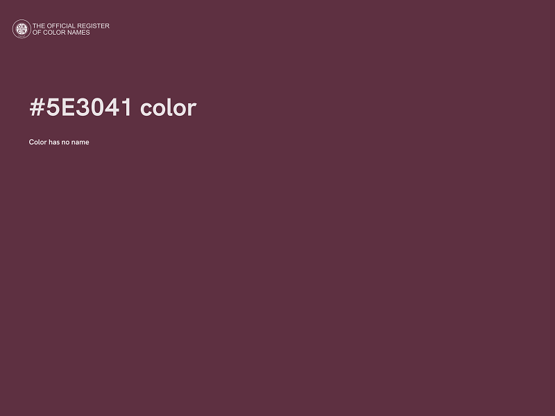 #5E3041 color image