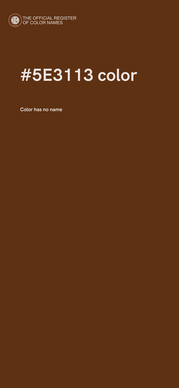 #5E3113 color image