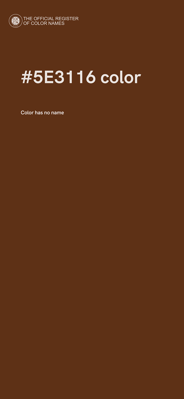 #5E3116 color image