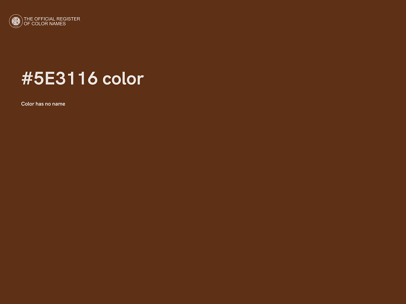 #5E3116 color image
