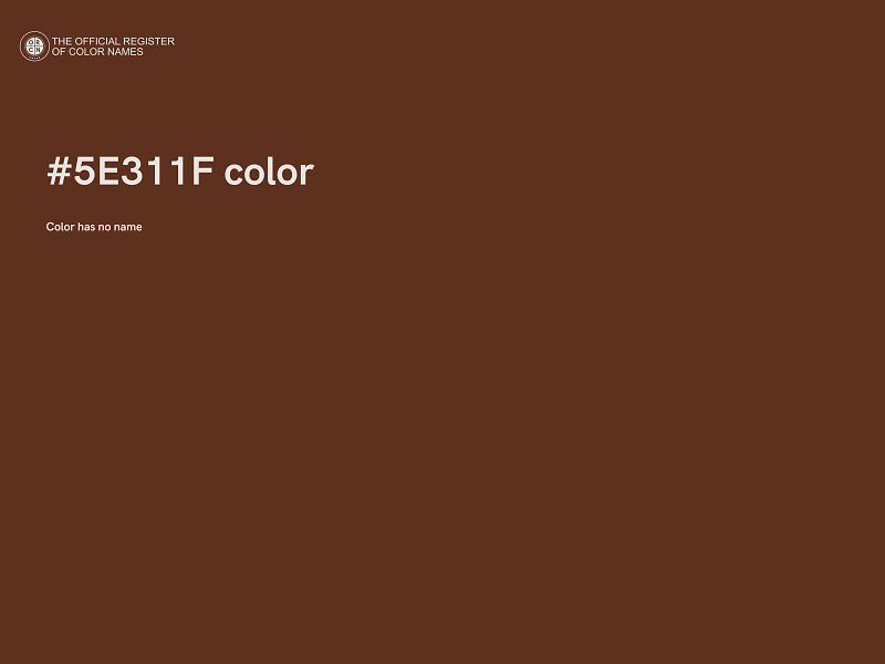 #5E311F color image