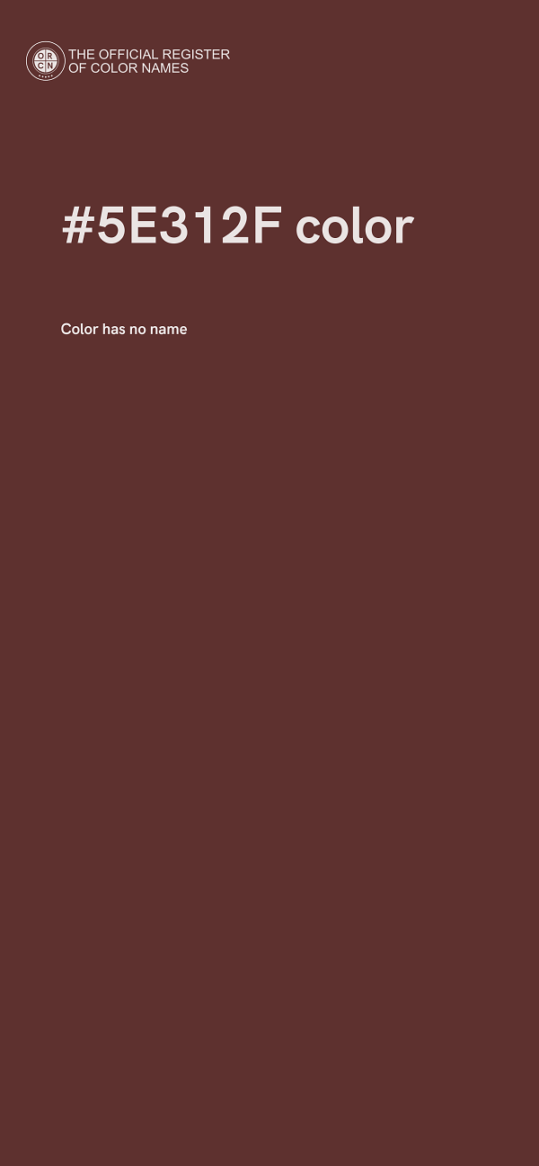 #5E312F color image