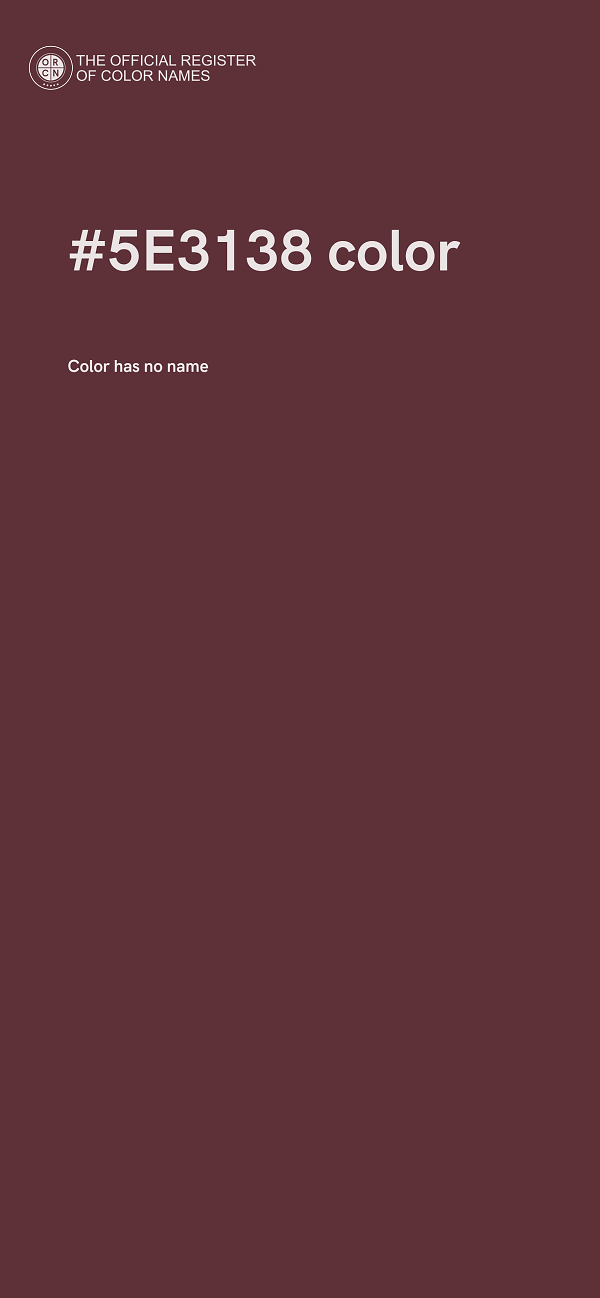 #5E3138 color image