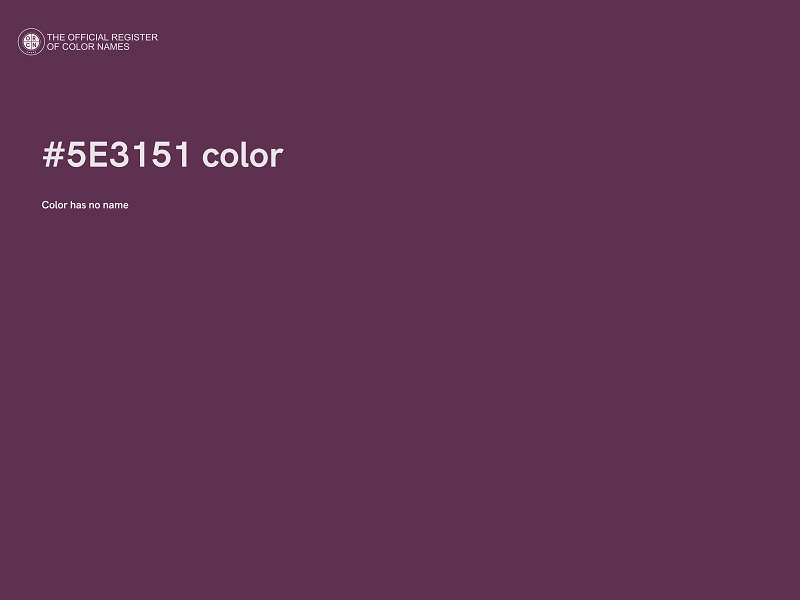 #5E3151 color image