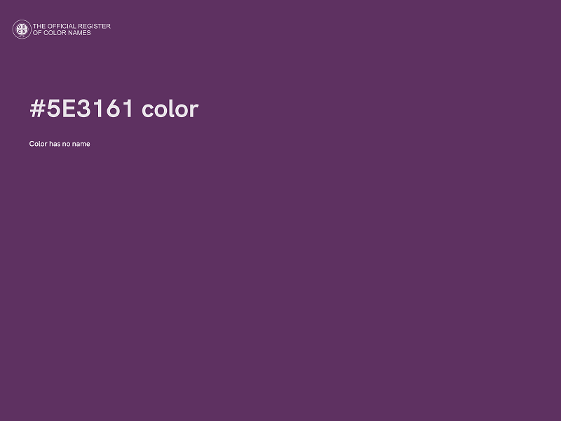 #5E3161 color image