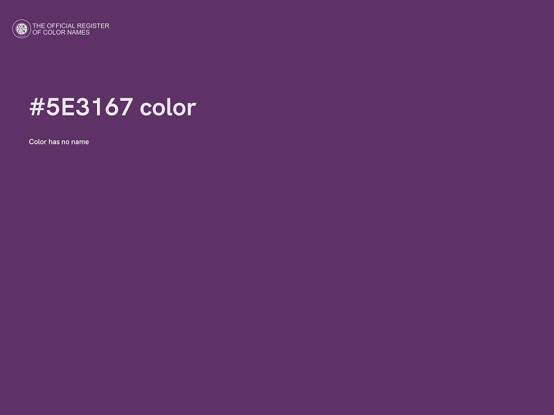 #5E3167 color image