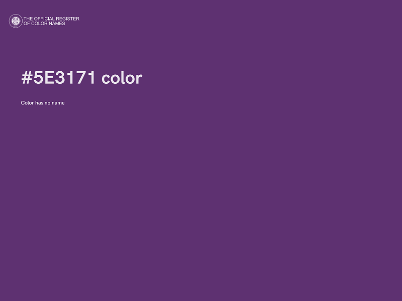 #5E3171 color image