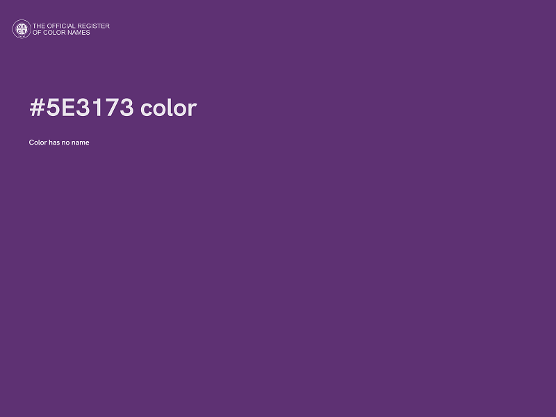 #5E3173 color image