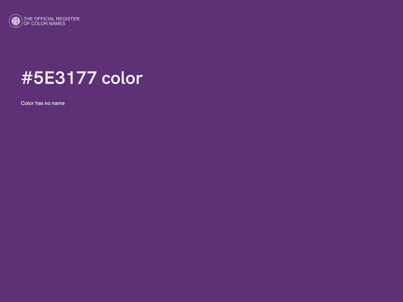 #5E3177 color image