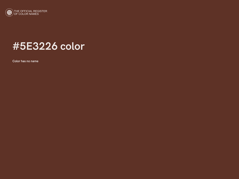 #5E3226 color image