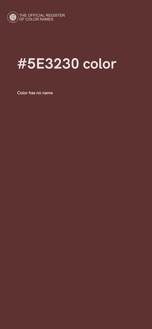 #5E3230 color image