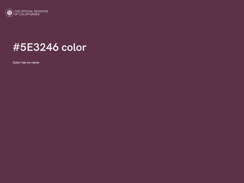 #5E3246 color image