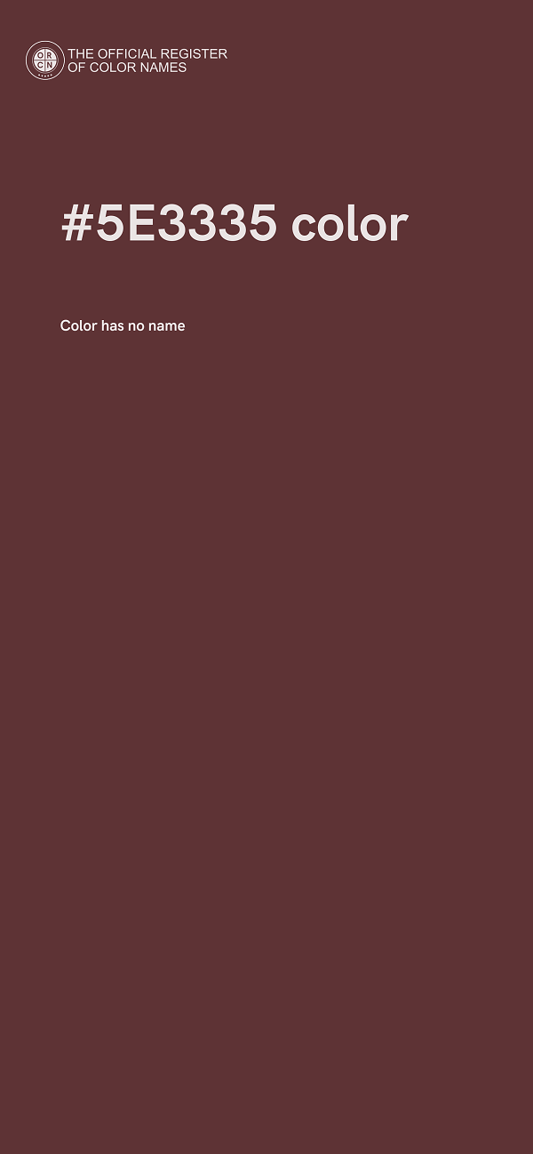 #5E3335 color image