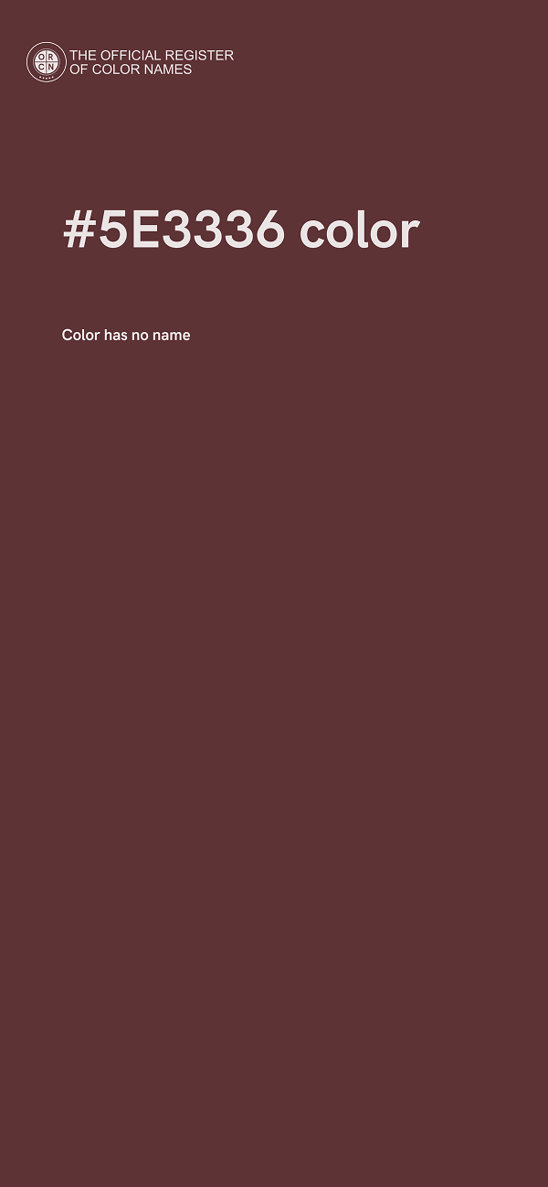 #5E3336 color image