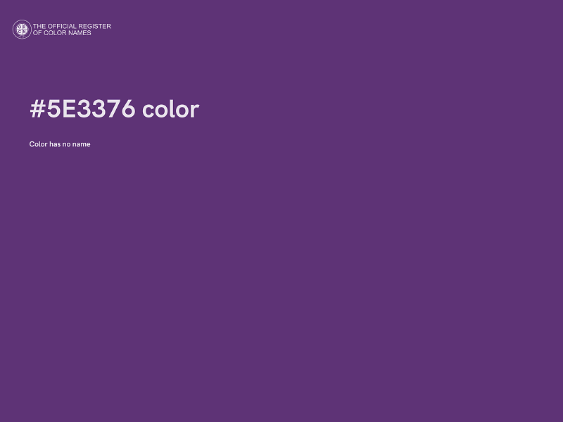 #5E3376 color image