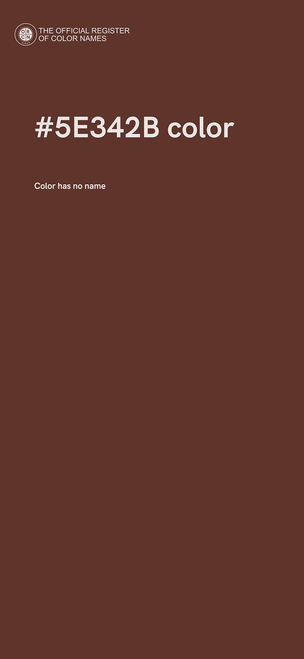 #5E342B color image