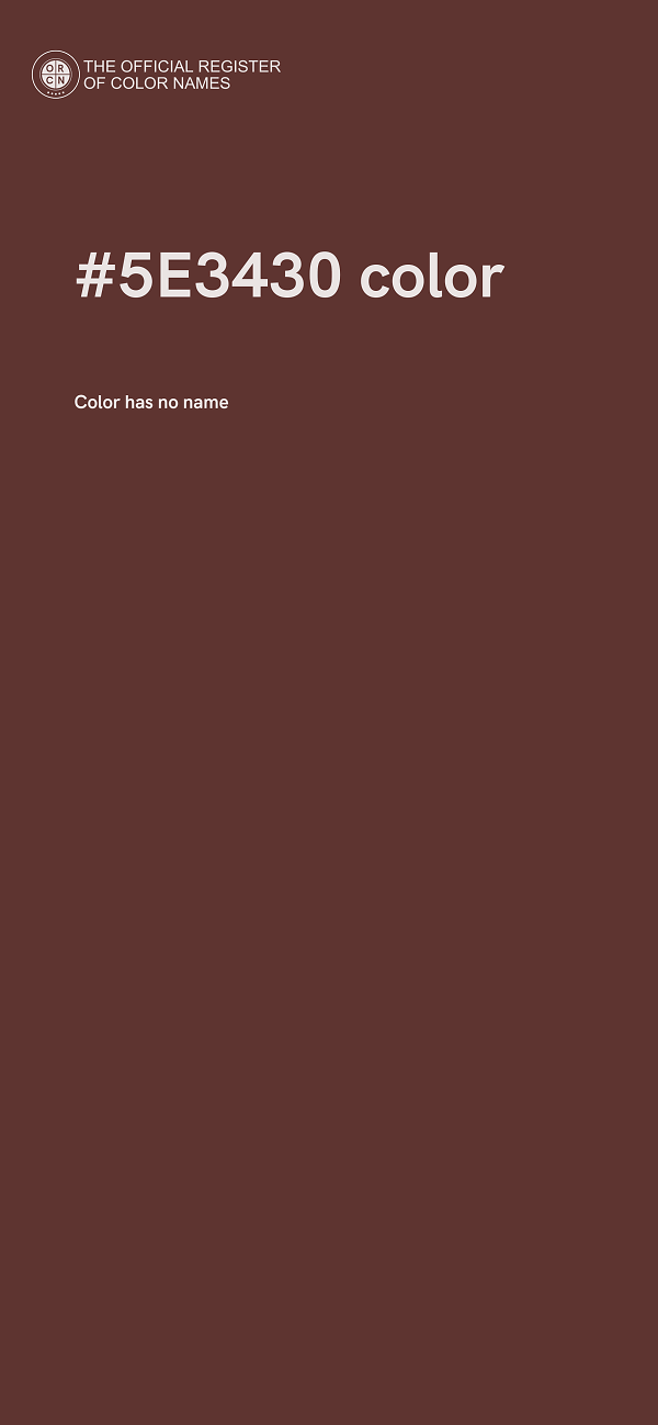 #5E3430 color image