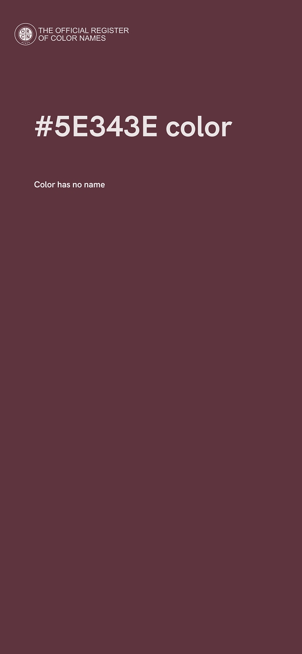 #5E343E color image