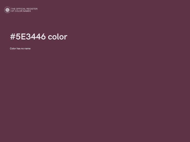 #5E3446 color image