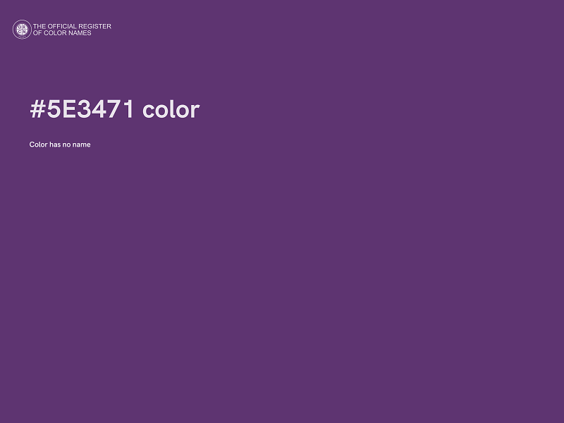 #5E3471 color image