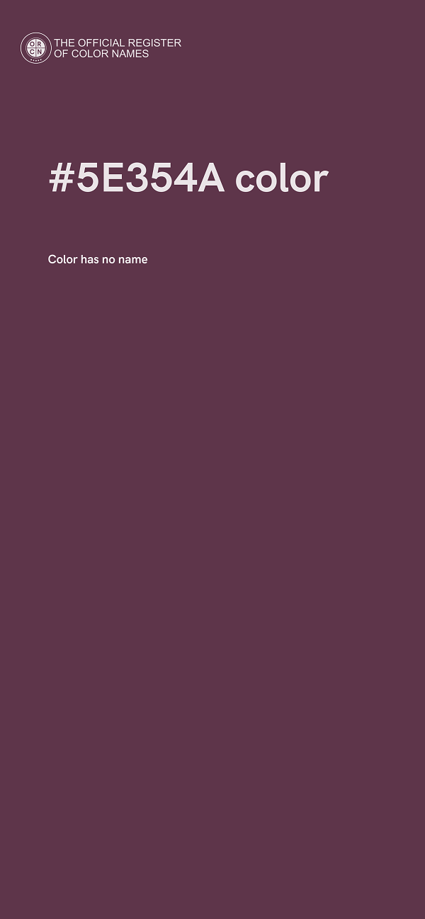 #5E354A color image