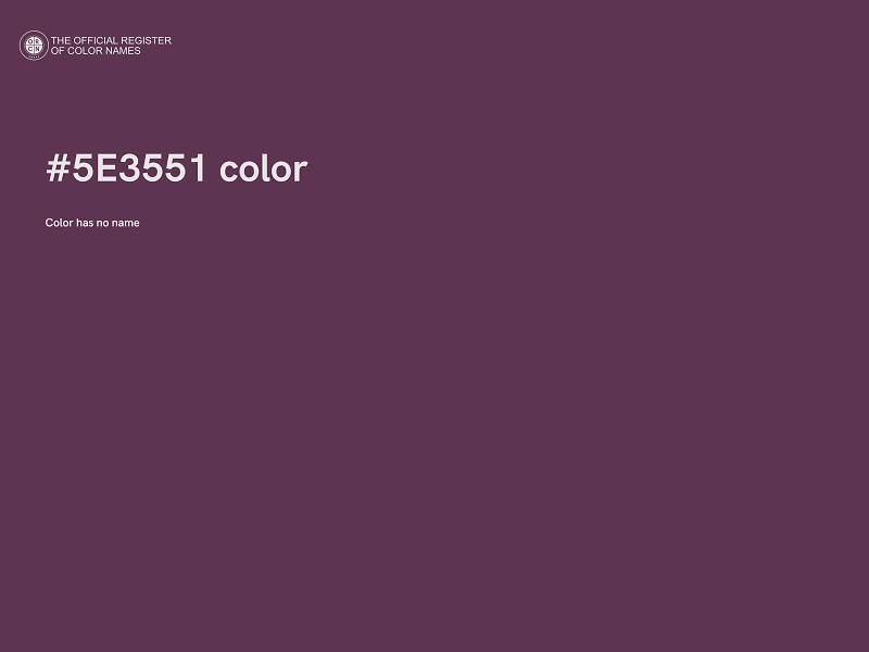 #5E3551 color image