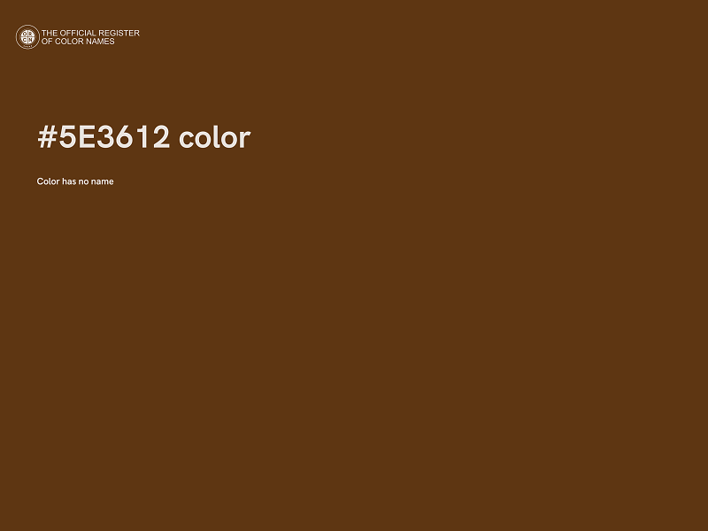 #5E3612 color image