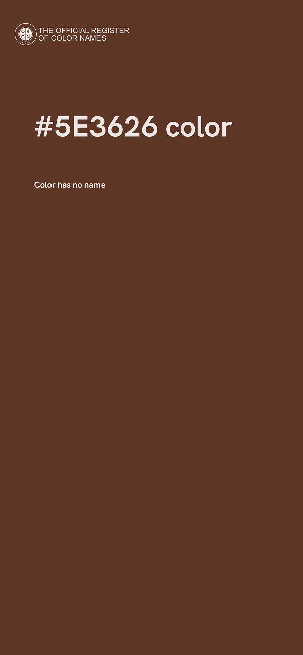 #5E3626 color image