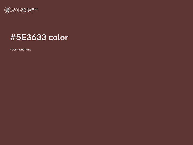 #5E3633 color image