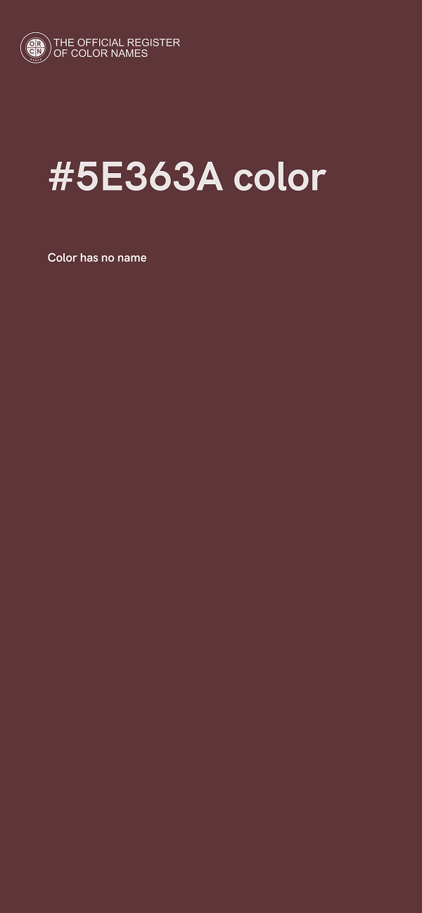 #5E363A color image