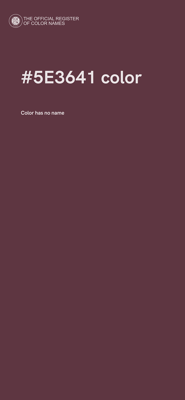 #5E3641 color image