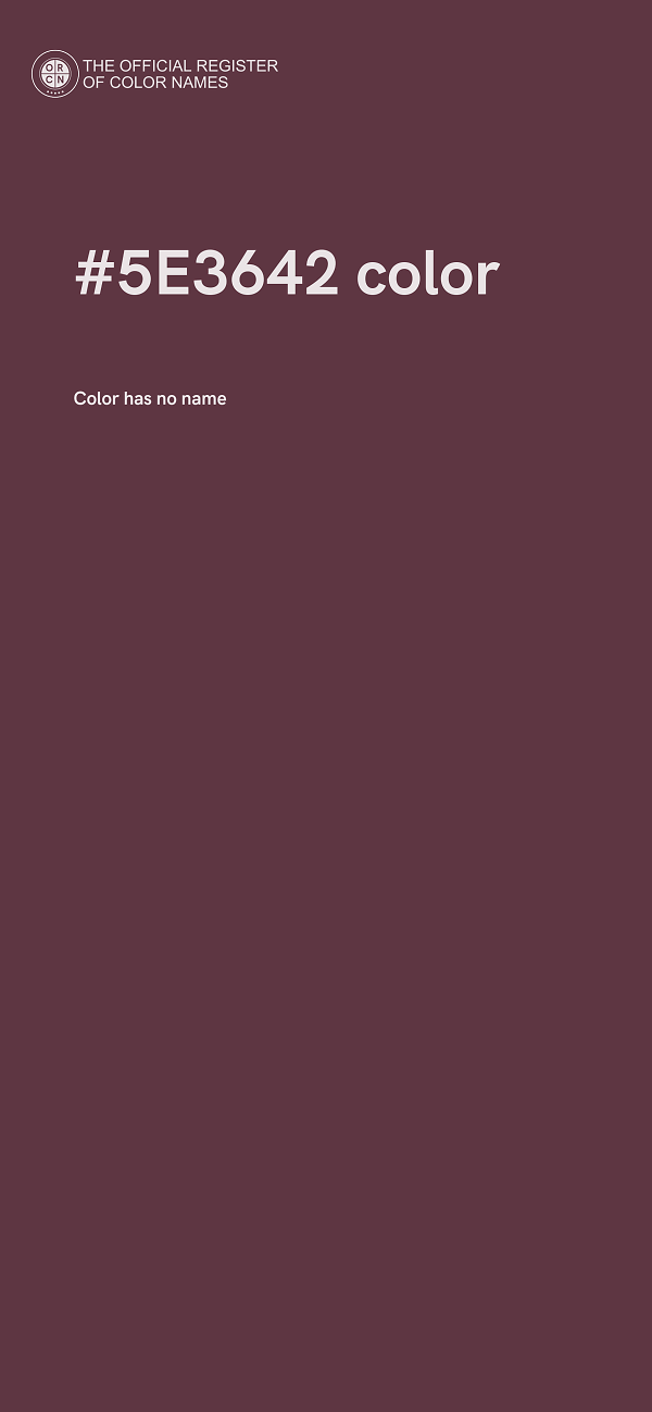 #5E3642 color image