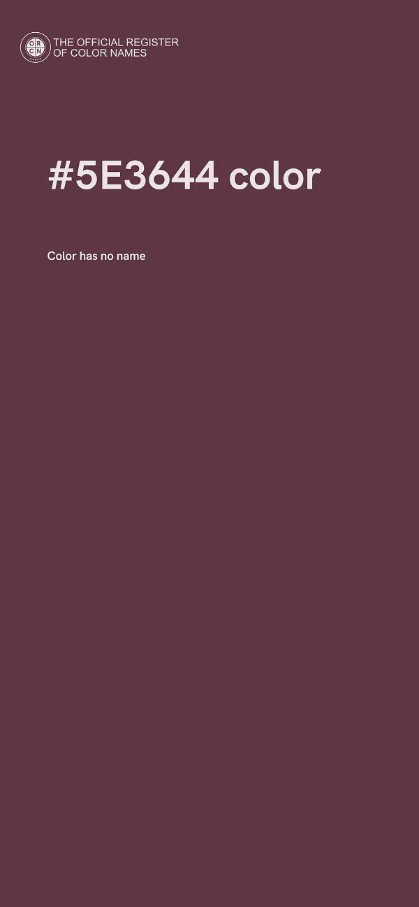 #5E3644 color image