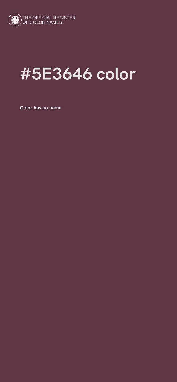 #5E3646 color image