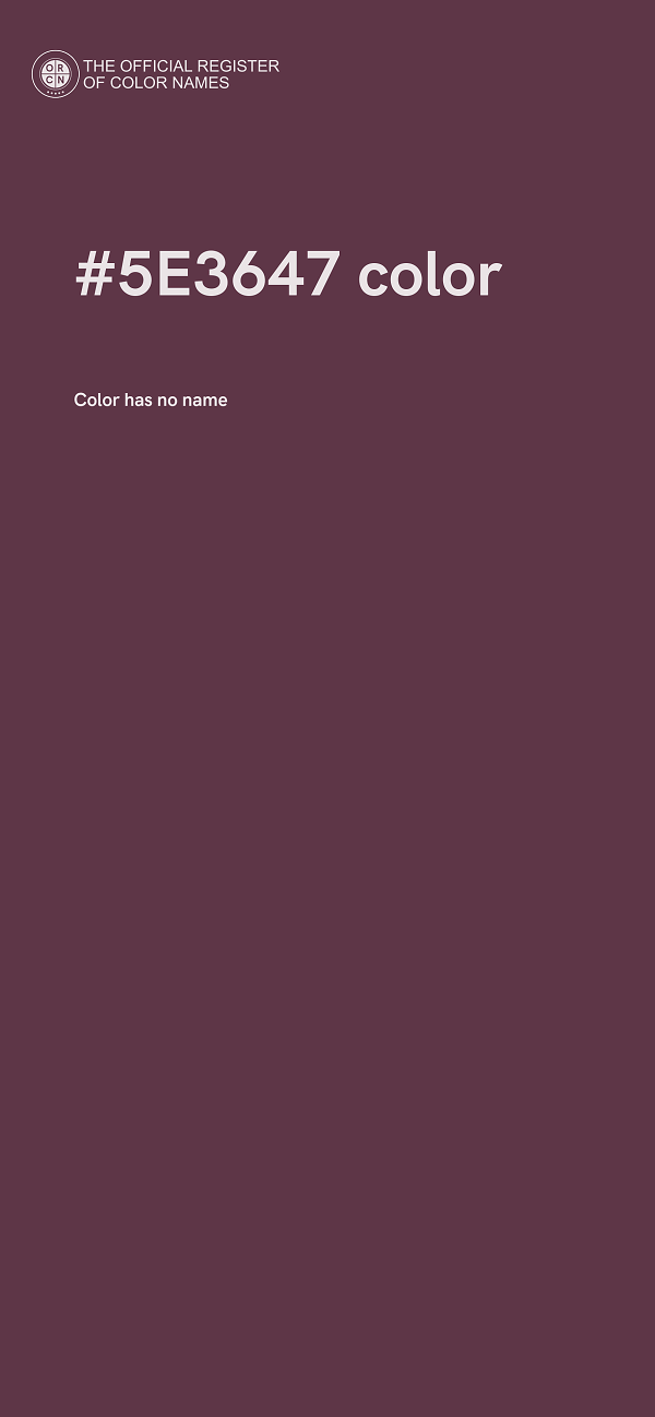 #5E3647 color image