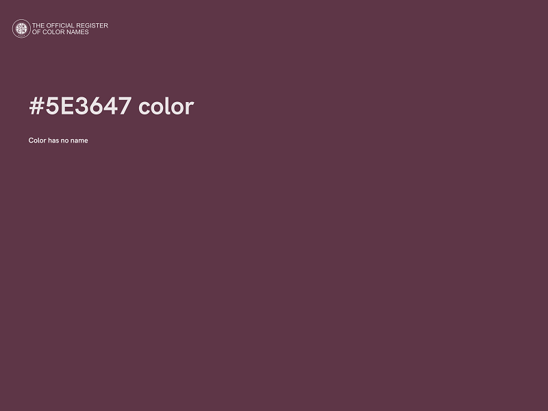#5E3647 color image