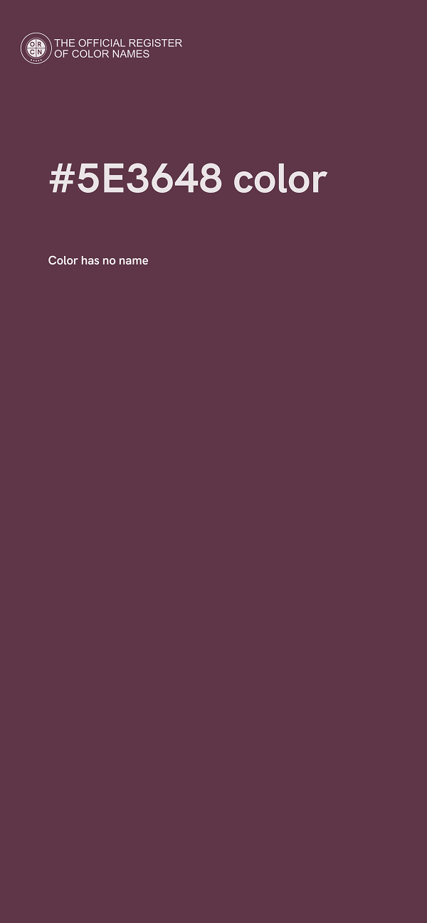 #5E3648 color image