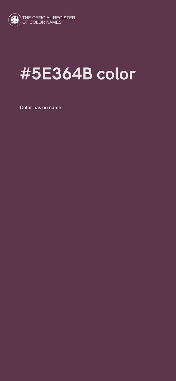 #5E364B color image