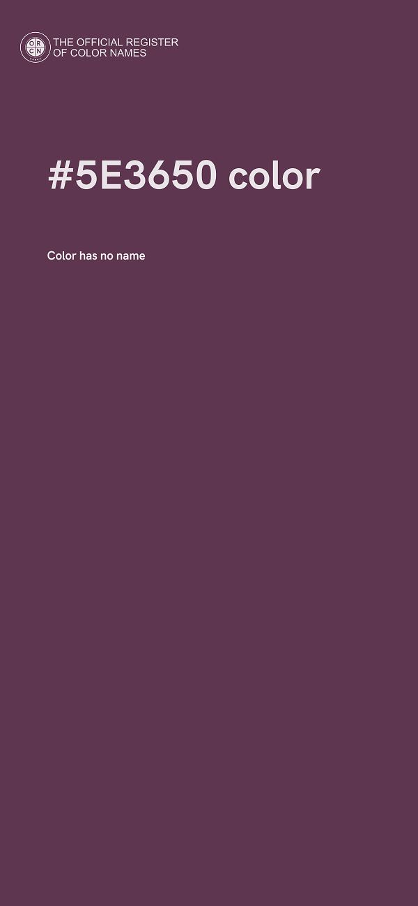 #5E3650 color image