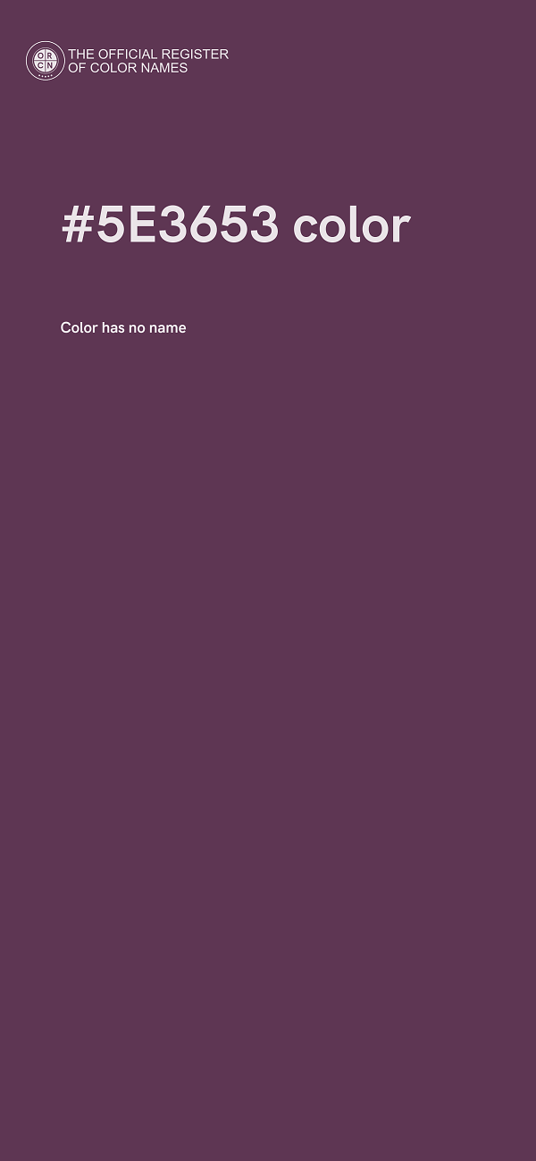 #5E3653 color image