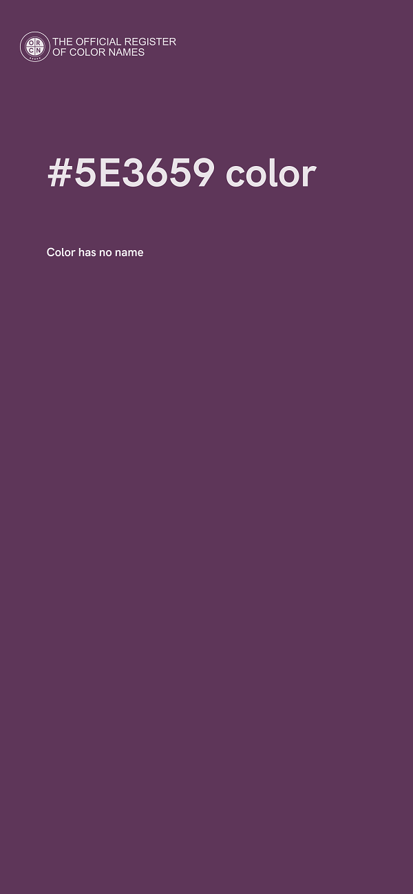 #5E3659 color image