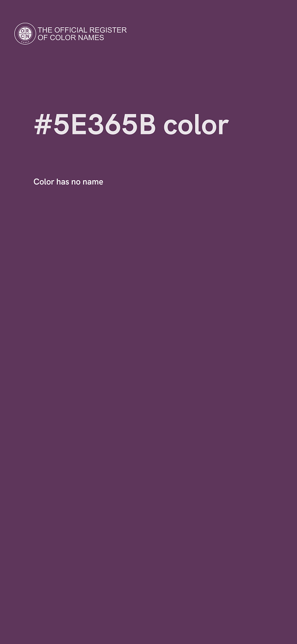 #5E365B color image