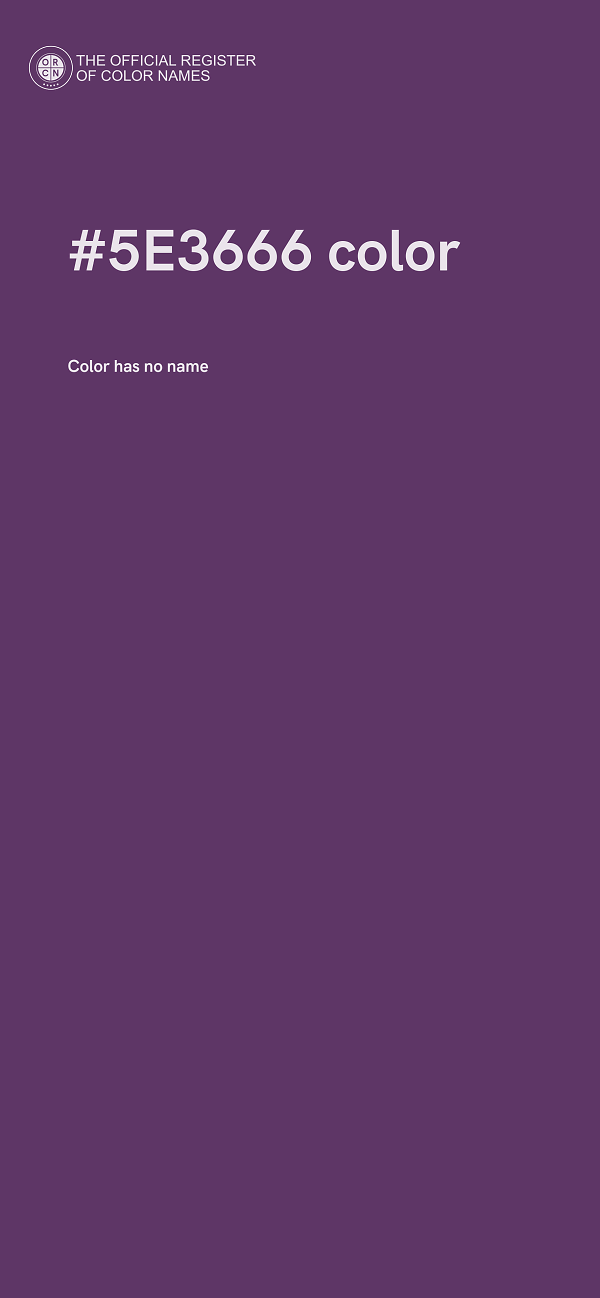#5E3666 color image