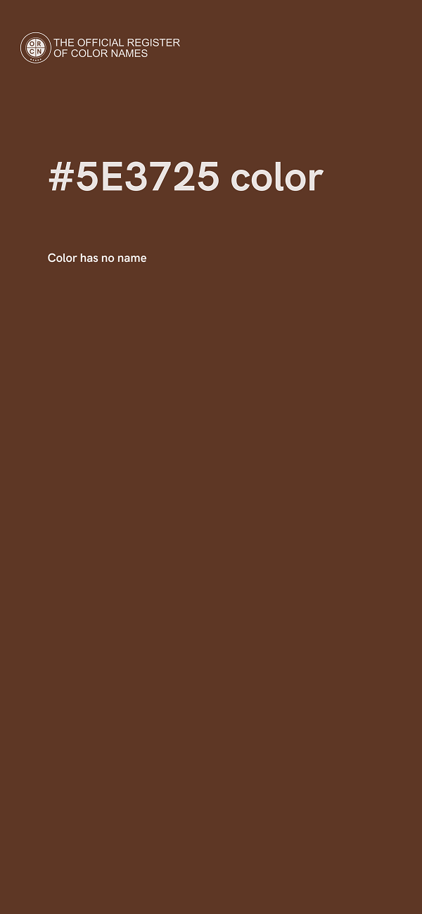 #5E3725 color image