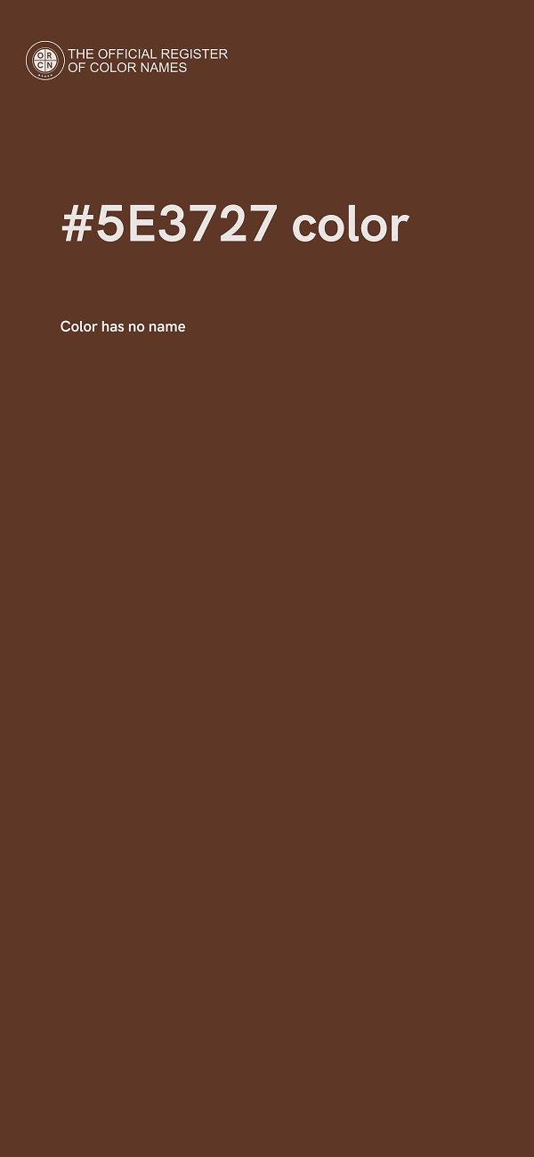 #5E3727 color image