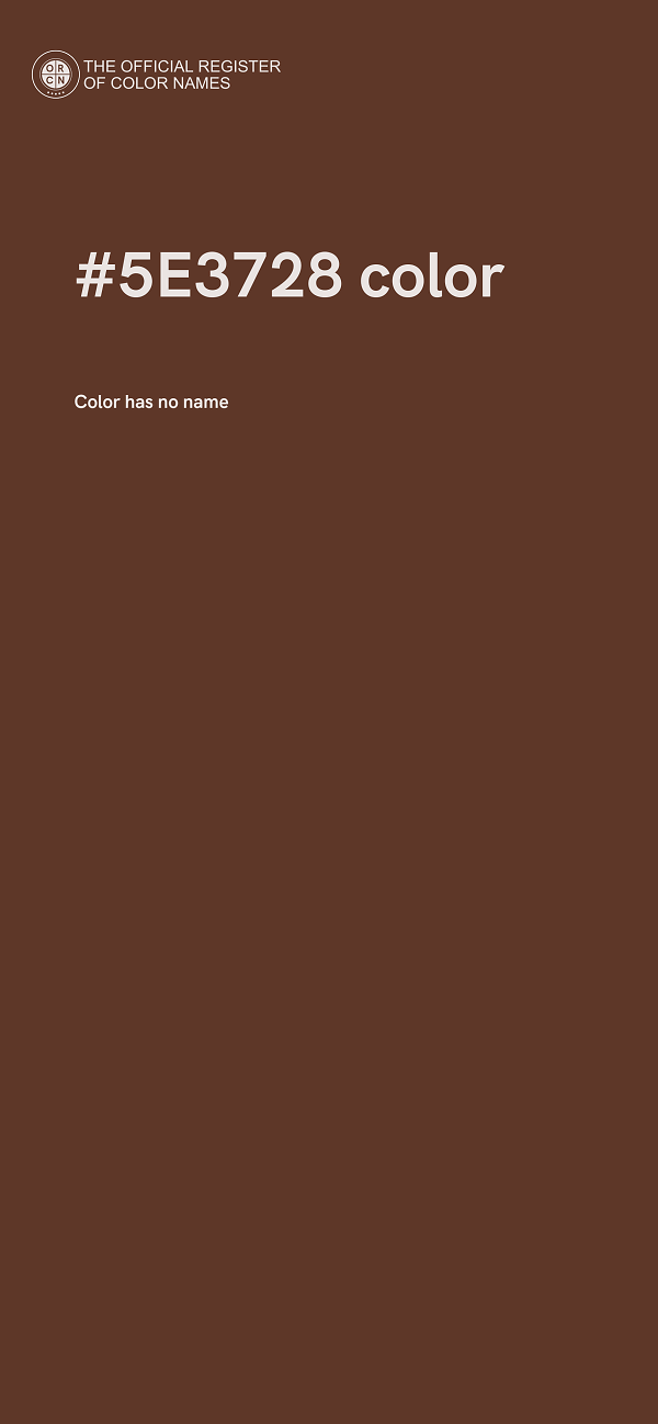#5E3728 color image